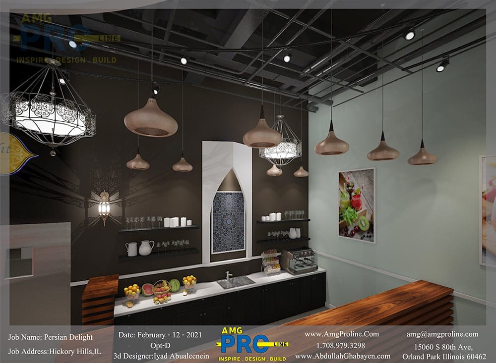 office interior design build chicago Office interior design and build 3D concept by AMG Proline Chicago