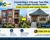 Chicago two-flat conversion into a single-family home, showcasing before-and-after residential renovations, with cost, permit, and layout considerations by AMG PRO LINE.
