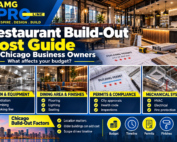 Restaurant interior under construction during a commercial build-out in Chicago